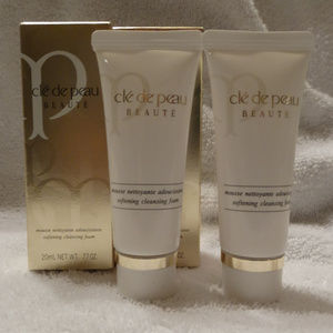 2 CLE DE PEAU Cleansing Foam,Travel Size, .77 Oz.
